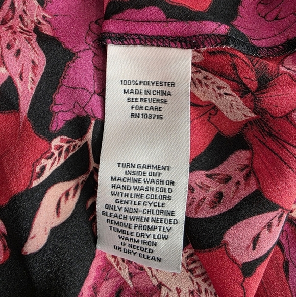 Nanette Lepore Smock Neck and Waist Floral Dress Valentines Day Outfit Size 2 - Picture 6 of 8